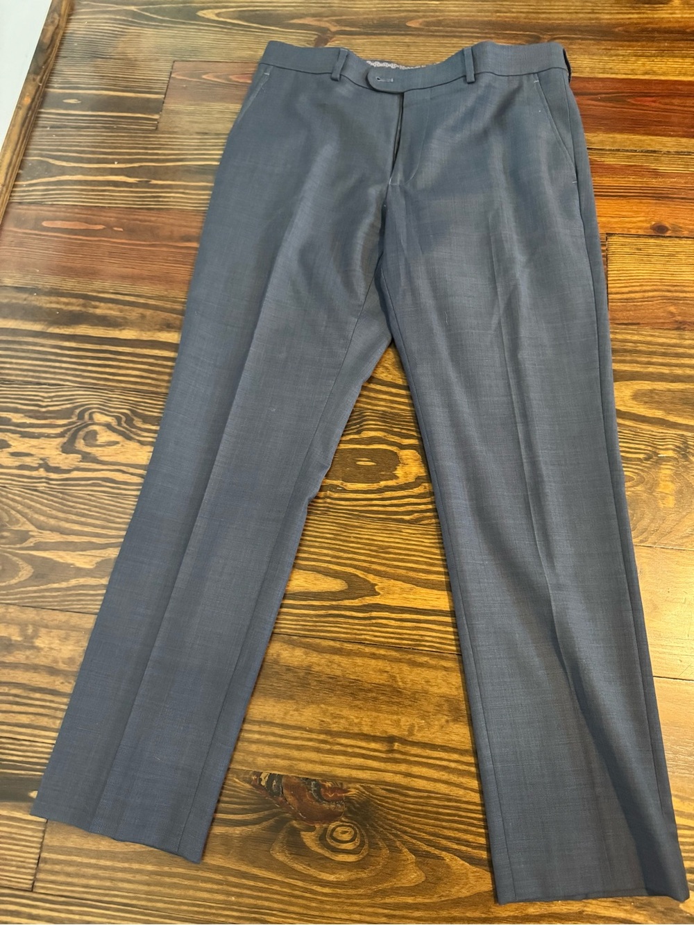 Men's Dress Pants in Slate Blue - Classic Straight Fit